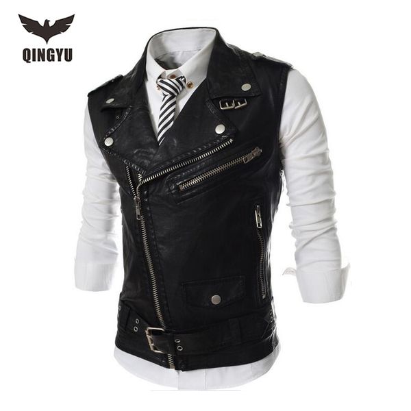 wholesale- 2016 new brand mens leather motorcycle vest mens leather vest red waistcoat steampunk rock slim zipper sleeveless jacke, Black;white
wholesale- 2016 new brand mens leather motorcycle vest mens leather vest red waistcoat steampunk rock slim zipper sleeveless jacke, Black;white