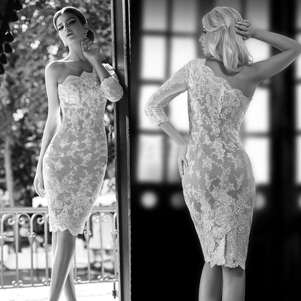 lady lace cocktail dresses knee length evening dress for women short prom dresses club dress long sleeve one shoulder applique party dresses, Black
lady lace cocktail dresses knee length evening dress for women short prom dresses club dress long sleeve one shoulder applique party dresses, Black