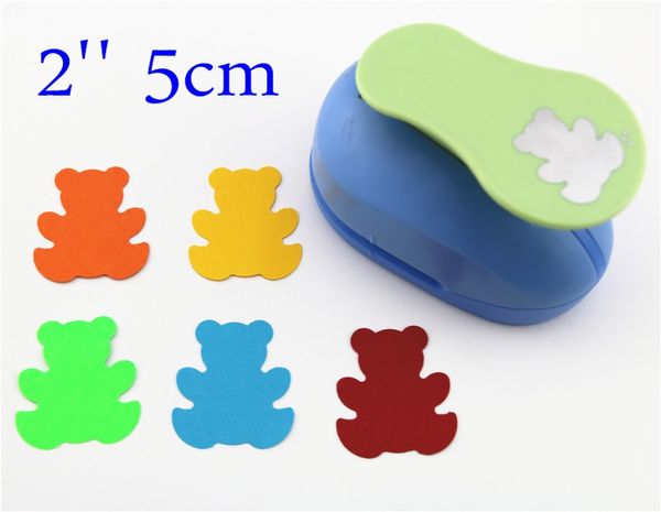 

wholesale- large 2'' 5cm bear paper punches for scrapbooking craft perfurador diy puncher paper circle cutter3198