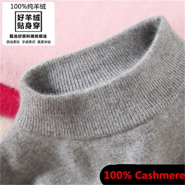 wholesale- pure cashmere fashion women's sweaters semi-high collar female knitted cashmere sweater loose pullover women turtleneck swea, White;black
wholesale- pure cashmere fashion women's sweaters semi-high collar female knitted cashmere sweater loose pullover women turtleneck swea, White;black
