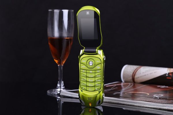 NEWMIND F15 Flip Phone с камерой Dual SIM LED Light 1,8-дюймовый экран роскошный автомобиль сотовый т