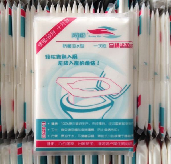 10 pcs/lot travel disposable toilet seat cover mat 100% waterproof toilet paper pad bathroom accessories set
10 pcs/lot travel disposable toilet seat cover mat 100% waterproof toilet paper pad bathroom accessories set