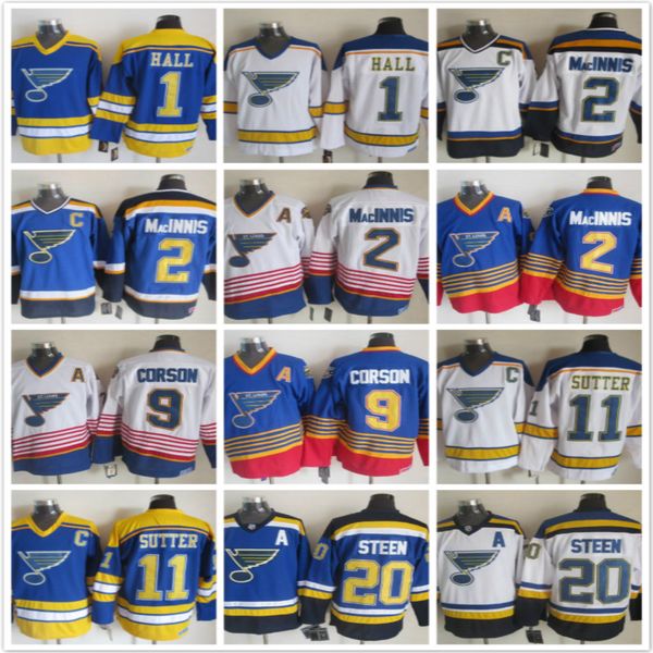 vintage st.louis blues 1 glenn hall 2 al macinnis shayne corson 11 brian sutter 20 alexander steen white blue vintage ice hockey jerseys, Black;red
vintage st.louis blues 1 glenn hall 2 al macinnis shayne corson 11 brian sutter 20 alexander steen white blue vintage ice hockey jerseys, Black;red
