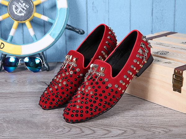 fashion italian luxury genuine leather mens red dress shoes slip on men loafers wedding party shoes flats plus, Black
fashion italian luxury genuine leather mens red dress shoes slip on men loafers wedding party shoes flats plus, Black