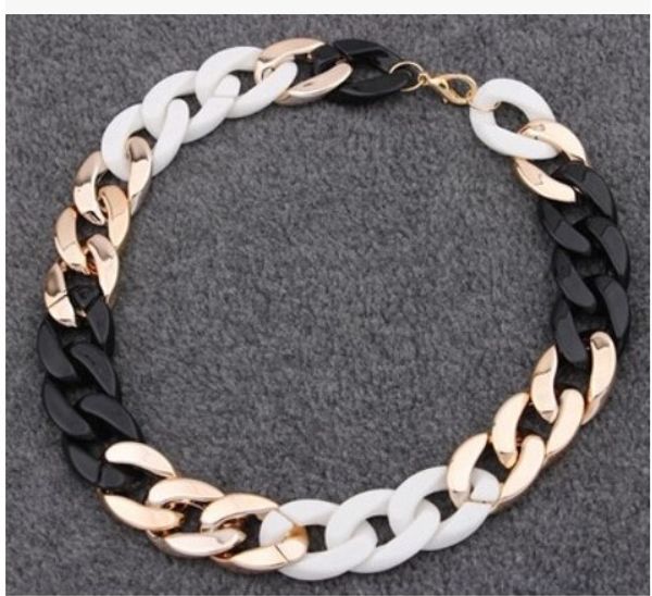 fashion simple style brand design women europe and the united states all-match thick colour choker chunky shiny chain necklace wholesale, Silver
fashion simple style brand design women europe and the united states all-match thick colour choker chunky shiny chain necklace wholesale, Silver