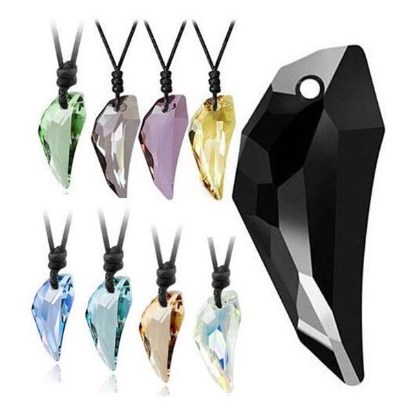 european popular crystal necklace wolf teeth shape pendant necklace long leather men women jewelry necklaces 10 colors wholesale price, Silver
european popular crystal necklace wolf teeth shape pendant necklace long leather men women jewelry necklaces 10 colors wholesale price, Silver