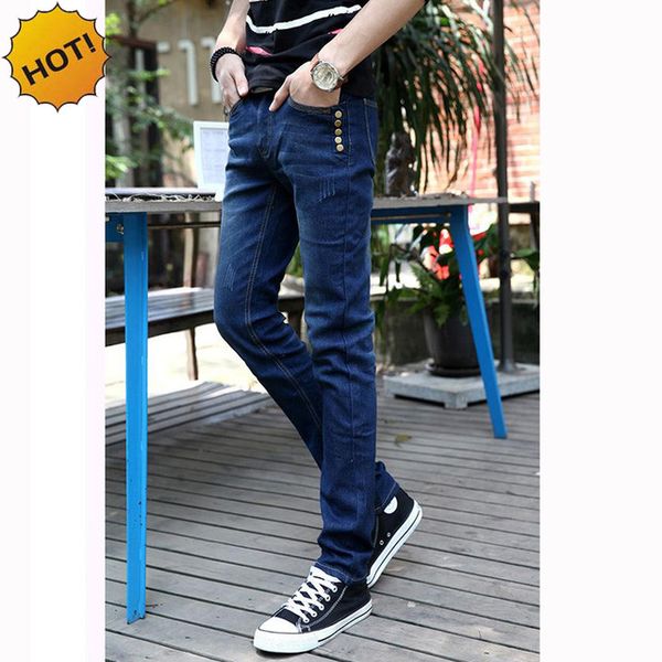 fashion 2017 casual solid blue slim fit stretch denim jeans multi button casual design teenagers leg pencil pants city bottoms 28-34
fashion 2017 casual solid blue slim fit stretch denim jeans multi button casual design teenagers leg pencil pants city bottoms 28-34
