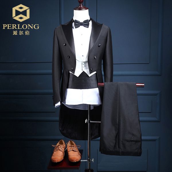 wholesale- custom made men's clothing sets korean studio tuxedo suits male slim groom wedding dress suits 3pcs stage costume clothes sa, White;black
wholesale- custom made men's clothing sets korean studio tuxedo suits male slim groom wedding dress suits 3pcs stage costume clothes sa, White;black
