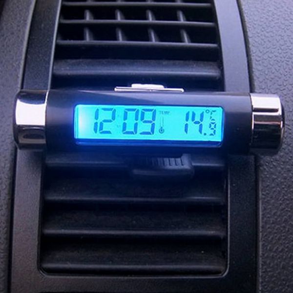 wholesale- 1 pc new black digital lcd clip-on clock thermometer with blue backlight for car automotive thermometers clock g0608 t10
wholesale- 1 pc new black digital lcd clip-on clock thermometer with blue backlight for car automotive thermometers clock g0608 t10