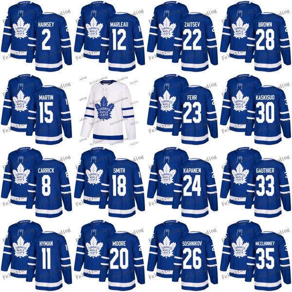 Toronto Maple Leafs Ron Hainsey Zach Hyman Matt Martin Ben Smith Patrick Marleau Nikita Zaitsev Eric Fehr Brown 2018 Season Hockey Jerseys
Toronto Maple Leafs Ron Hainsey Zach Hyman Matt Martin Ben Smith Patrick Marleau Nikita Zaitsev Eric Fehr Brown 2018 Season Hockey Jerseys