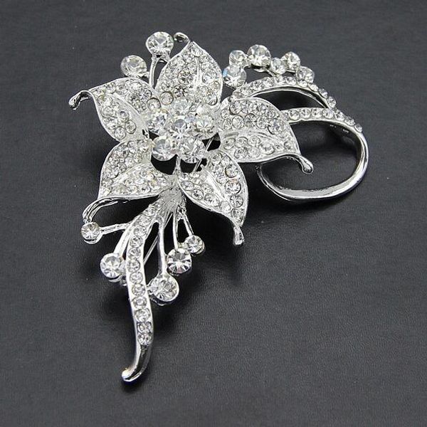 clear rhinestone flower brooch pins fashion silver tone crystal flower narcissus wedding corsage party jewelry brooches bridal bouquet pin, Gray
clear rhinestone flower brooch pins fashion silver tone crystal flower narcissus wedding corsage party jewelry brooches bridal bouquet pin, Gray