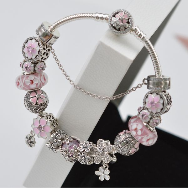 edell 925 sterling silver charm beads luxury bracelets pink series collocation bracelet suitable for women diy bangles send the boxs, Black
edell 925 sterling silver charm beads luxury bracelets pink series collocation bracelet suitable for women diy bangles send the boxs, Black