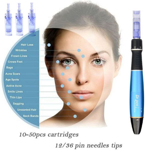 

Dr.Pen A1-W Wireless Derma Pen Auto Microneedle система Регулируемая игла Длина 0.25mm-3.0mm 5 Speed ​​Electric Derma