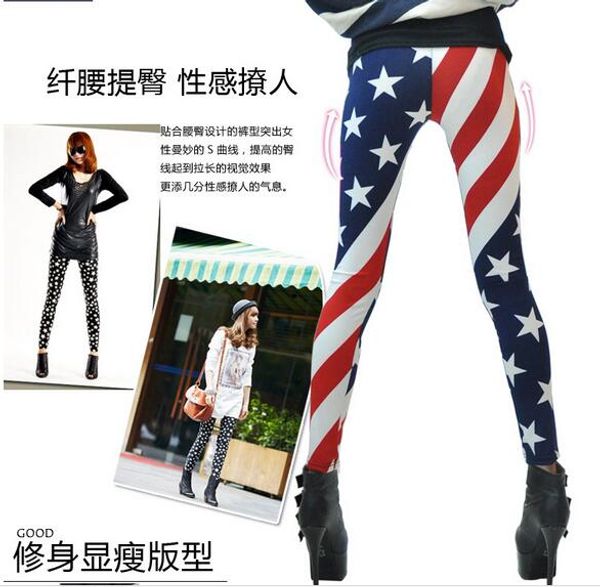 wholesale- female leggings star digital printing 2017 american flag leggings spring thin section, Black
wholesale- female leggings star digital printing 2017 american flag leggings spring thin section, Black
