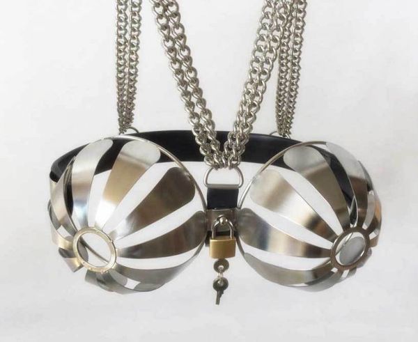 chastity bra hollow design adjustable size stainless steel chastity bra with chains toys sm bondage dbsm toys
chastity bra hollow design adjustable size stainless steel chastity bra with chains toys sm bondage dbsm toys