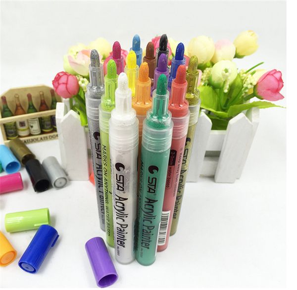 

sta acrylic marker pen painter water-based marker pen pigment ink water color pencil paint marker 14 colors new