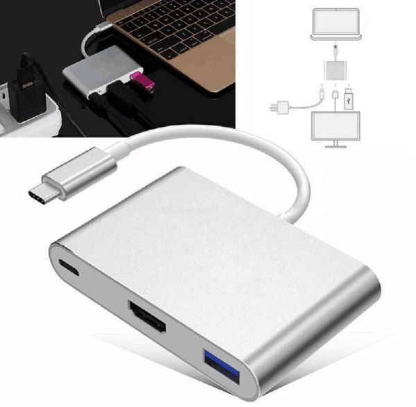 USB3.1 Type-C to 4K HDMI USB-C Digital AV Multiport Adapter 4K OTG USB 3.0 HUB & Charger for Macbook 12"
USB3.1 Type-C to 4K HDMI USB-C Digital AV Multiport Adapter 4K OTG USB 3.0 HUB & Charger for Macbook 12"