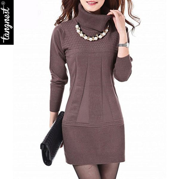 wholesale- tangnest women knitted dress autumn winter turtleneck & o-neck above knee office plus szie ladies' dresses vestidos wzq039, White;black
wholesale- tangnest women knitted dress autumn winter turtleneck & o-neck above knee office plus szie ladies' dresses vestidos wzq039, White;black