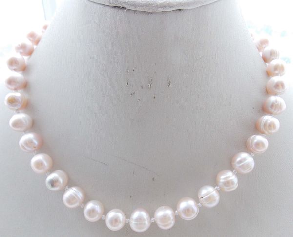 m699 real 10-11mm pink akoya cultured pearl necklace 18'', Silver
m699 real 10-11mm pink akoya cultured pearl necklace 18'', Silver