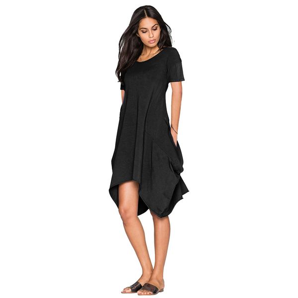dresses for women new summer dresses casual short sleeve irregular loose fashion female dress with pocket, Black;gray
dresses for women new summer dresses casual short sleeve irregular loose fashion female dress with pocket, Black;gray