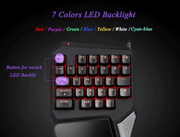 delux t9 pro 7 colors led backlit single hand professional gaming keyboard wrist support 1.8m usb wired anti-ghosting for gamer
delux t9 pro 7 colors led backlit single hand professional gaming keyboard wrist support 1.8m usb wired anti-ghosting for gamer