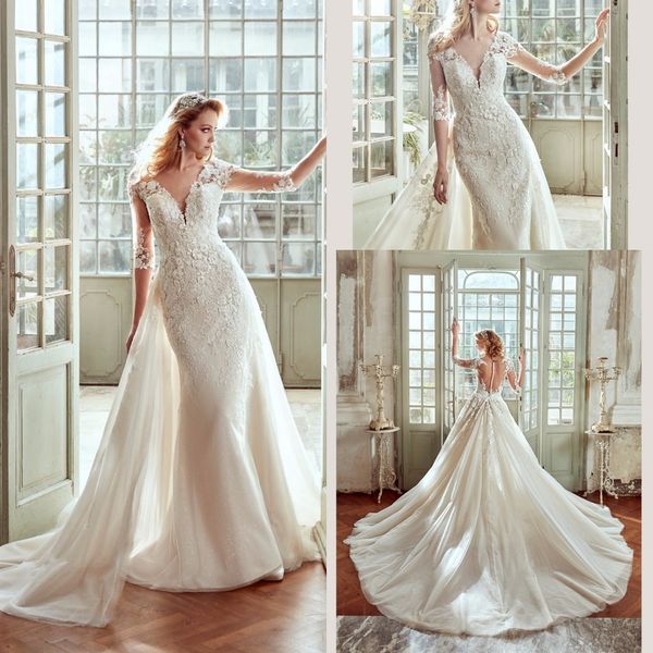vestido де novia русалка свадебные платья 2017 sheer половина рукава v шеи кружева аппликации sheer обратно суд поезд свадебные платья, White
vestido де novia русалка свадебные платья 2017 sheer половина рукава v шеи кружева аппликации sheer обратно суд поезд свадебные платья, White