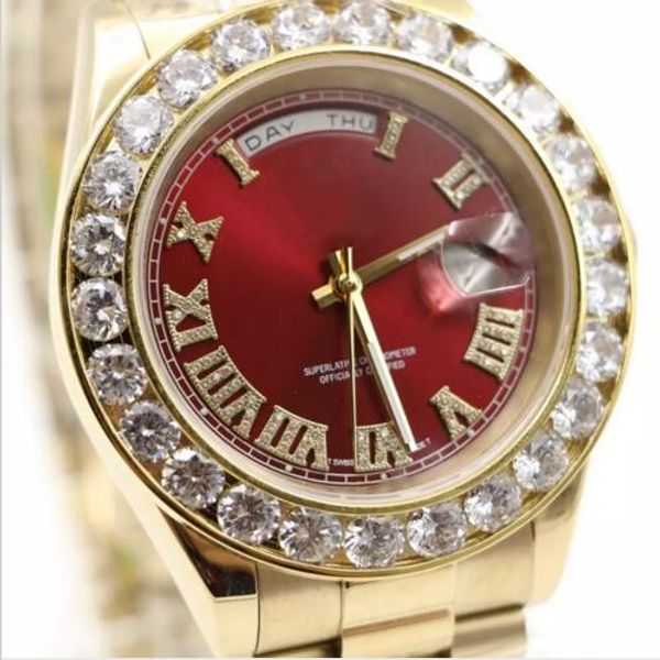 Watche men day date red face diamond watch men automatic apphire 18k original cla p mechanical diamonde wri twatche
Watche men day date red face diamond watch men automatic apphire 18k original cla p mechanical diamonde wri twatche