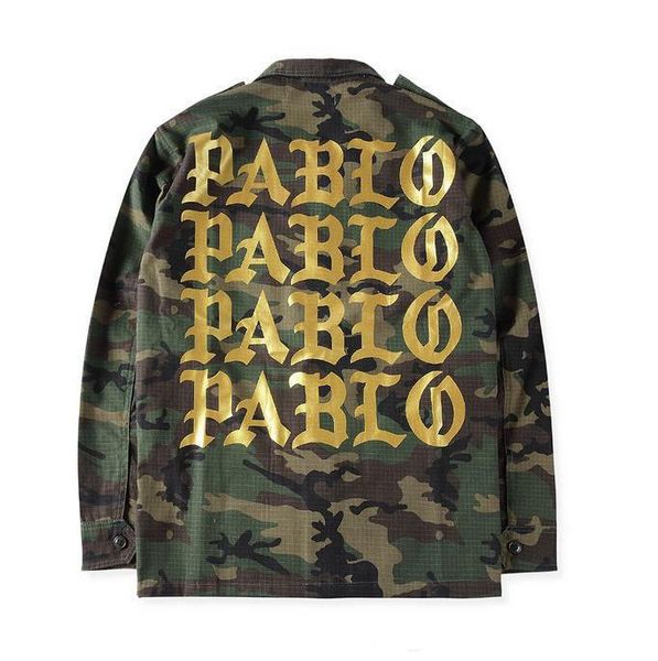 2016 новый Kanye West PABLO куртка мужчины армия военная ветровка камуфляж куртки золотые буквы печатных марка одежды хип-хоп уличная пальто XL
2016 новый Kanye West PABLO куртка мужчины армия военная ветровка камуфляж куртки золотые буквы печатных марка одежды хип-хоп уличная пальто XL