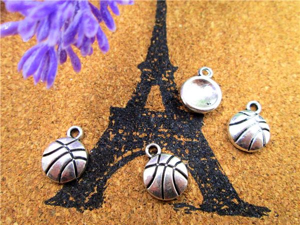 90pcs--basketball charms, antique tibetan silver tone basketball charm pendants, sports charms 13x10mm, Bronze;silver
90pcs--basketball charms, antique tibetan silver tone basketball charm pendants, sports charms 13x10mm, Bronze;silver