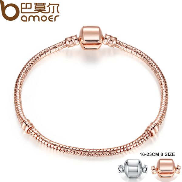 Pandora Style Rose Gold Color & Silver Snake Chain Bracelets DIY Bracelet Jewelry 16CM-23CM 8 Size Choice
Pandora Style Rose Gold Color & Silver Snake Chain Bracelets DIY Bracelet Jewelry 16CM-23CM 8 Size Choice