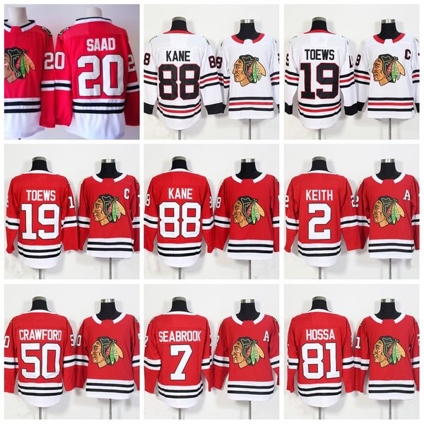 Chicago Blackhawks 2017-2018 Jonathan Toews Patrick Kane Marian Hossa Duncan Keith Brent Seabrook Corey Crawford Brandon Saad Hockey Jersey
Chicago Blackhawks 2017-2018 Jonathan Toews Patrick Kane Marian Hossa Duncan Keith Brent Seabrook Corey Crawford Brandon Saad Hockey Jersey