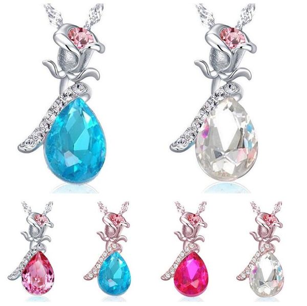 burst fashion full diamond rose angel tears drip necklace female short section wfn080 (with chain) mix order 20 pieces a lot, Silver
burst fashion full diamond rose angel tears drip necklace female short section wfn080 (with chain) mix order 20 pieces a lot, Silver