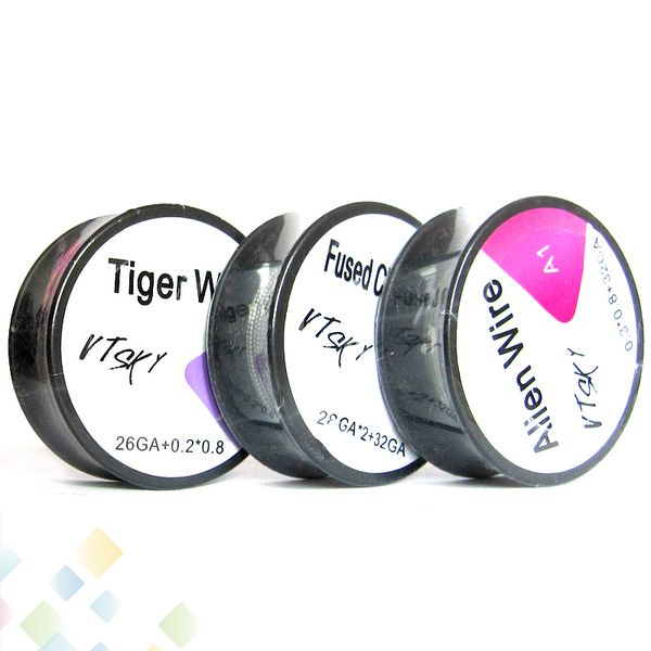High Quality Fused Clapton Alien Tiger Wire Heating Coils DIY Pre-made 15 Feet Roll Coils fit RBA RDA Atomizer DHL Free
High Quality Fused Clapton Alien Tiger Wire Heating Coils DIY Pre-made 15 Feet Roll Coils fit RBA RDA Atomizer DHL Free