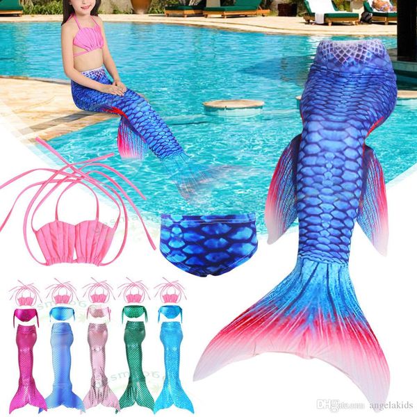 girls kid mermaid tail 3 pcs set bikini swimwear swimming costume fancy cosplay, Blue
girls kid mermaid tail 3 pcs set bikini swimwear swimming costume fancy cosplay, Blue