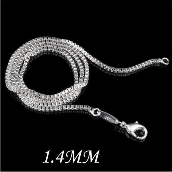 electroplate 925 silver plating box chains necklaces jewelry 1.4mm silver chains 100pcs/lot mix size c094
electroplate 925 silver plating box chains necklaces jewelry 1.4mm silver chains 100pcs/lot mix size c094