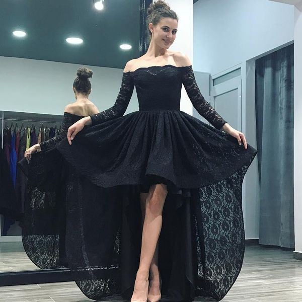 black lace high low prom dresses off shoulder long sleeves rose pink hi lo party dresses custom made evening gowns
black lace high low prom dresses off shoulder long sleeves rose pink hi lo party dresses custom made evening gowns