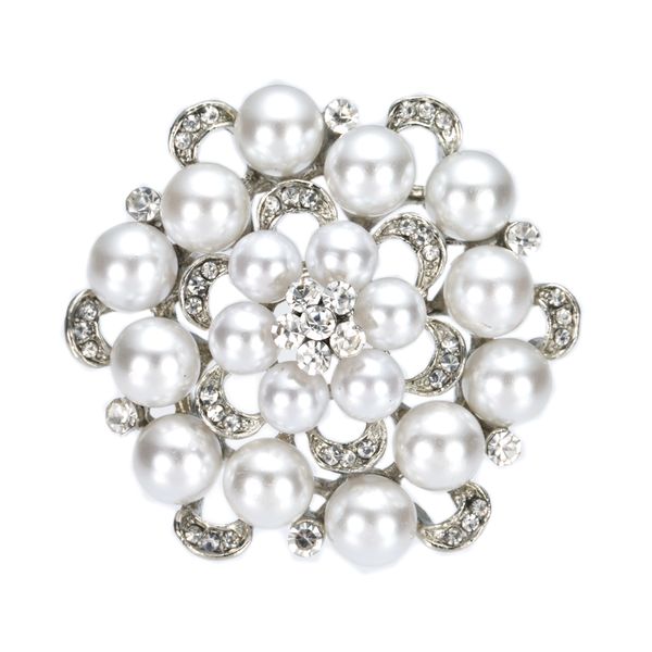 2 inch simulated pearl and rhinestone crystal diamante floral brooch wedding party prom pins vintage style, Gray
2 inch simulated pearl and rhinestone crystal diamante floral brooch wedding party prom pins vintage style, Gray