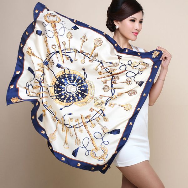 wholesale- 90cm*90cm 2017 spring new arrival france euro brand style women fashion silk polyester square scarf big size silk shawl, Blue;gray
wholesale- 90cm*90cm 2017 spring new arrival france euro brand style women fashion silk polyester square scarf big size silk shawl, Blue;gray