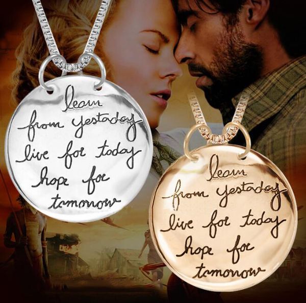24pcs 2color pendant necklaces learn from yesterday live for today hope for tomorrow letter pendant necklace gift for women, Silver
24pcs 2color pendant necklaces learn from yesterday live for today hope for tomorrow letter pendant necklace gift for women, Silver