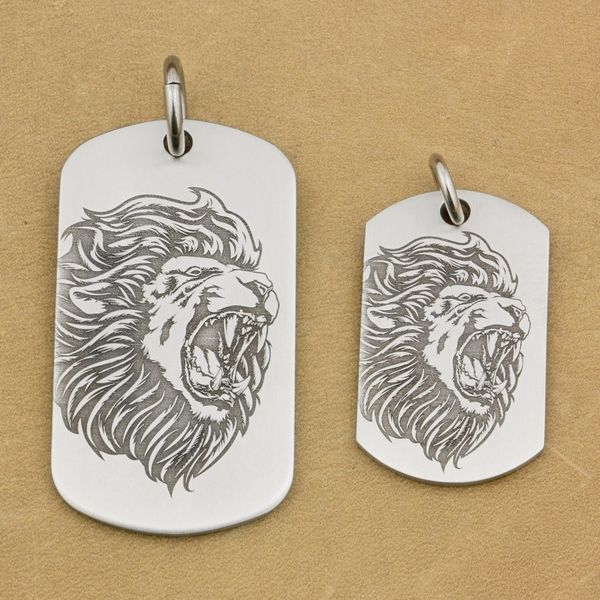 linsion 316l stainless steel high detail deep engraved customized mens biker rocker punk angry lion king pendant dog tag 9x107 jp, Silver
linsion 316l stainless steel high detail deep engraved customized mens biker rocker punk angry lion king pendant dog tag 9x107 jp, Silver