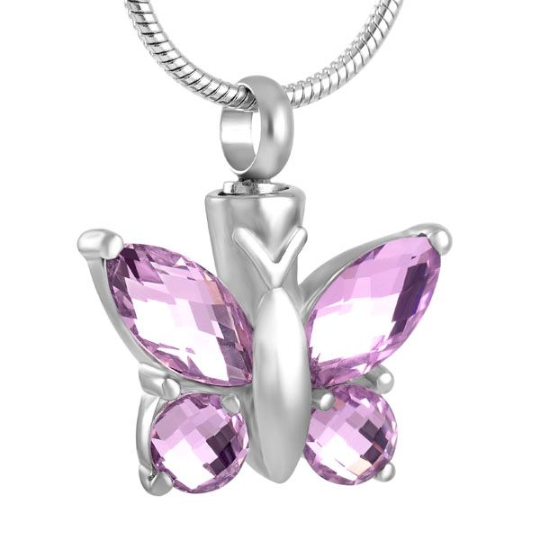 butterfly stainless steel cremation pendant necklace crystal funeral ashes keepsake urn memory necklace jewelry, Silver
butterfly stainless steel cremation pendant necklace crystal funeral ashes keepsake urn memory necklace jewelry, Silver