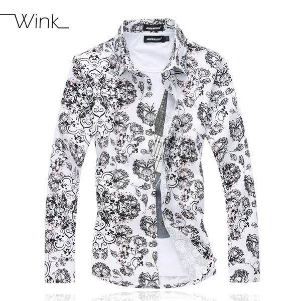 wholesale- floral men's slim fit dress shirt large size -6xl men long sleeve casual shirts chemise camisa social male clothes spring e, White;black
wholesale- floral men's slim fit dress shirt large size -6xl men long sleeve casual shirts chemise camisa social male clothes spring e, White;black