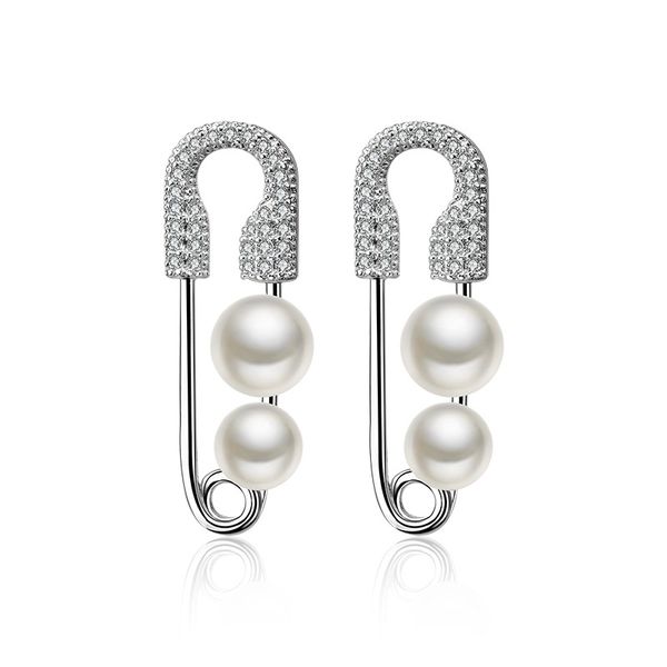 stainless steel fashion gender pins - shaped zircon pearl earrings silver stud earring for women fashion jewelry, Golden;silver
stainless steel fashion gender pins - shaped zircon pearl earrings silver stud earring for women fashion jewelry, Golden;silver