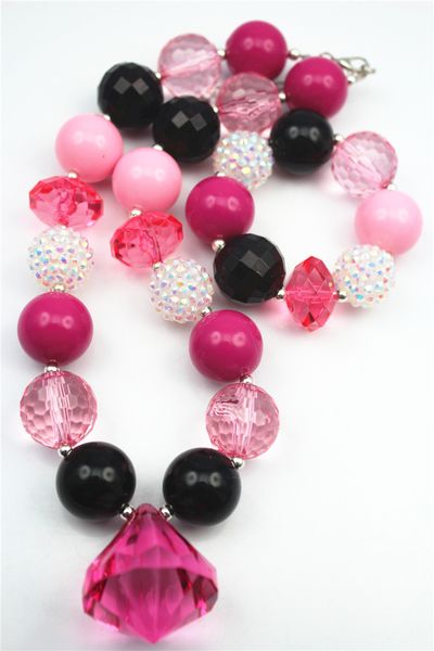 xmas gifts pink necklace&bracelet set black&pink beads chunky necklaces for girls and kids cb278, Silver
xmas gifts pink necklace&bracelet set black&pink beads chunky necklaces for girls and kids cb278, Silver