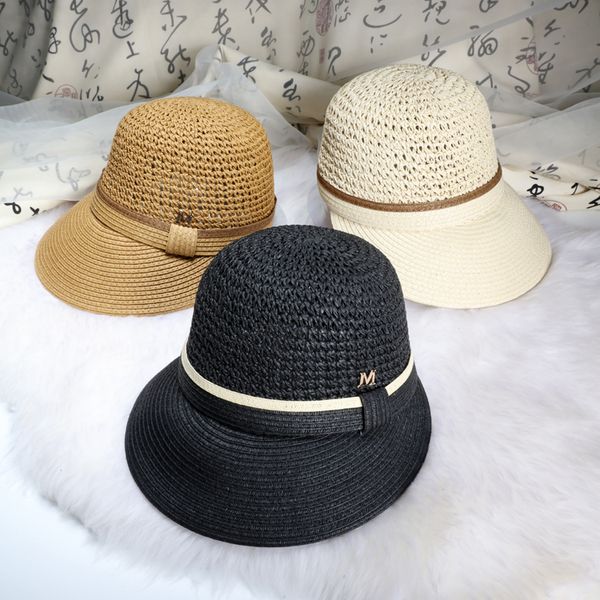 wholesale- 2016 new summer hats for women chapeu feminino chapeau paille femme fashion horsemanship style m letter straw hat sun cap womens, Blue;gray
wholesale- 2016 new summer hats for women chapeu feminino chapeau paille femme fashion horsemanship style m letter straw hat sun cap womens, Blue;gray