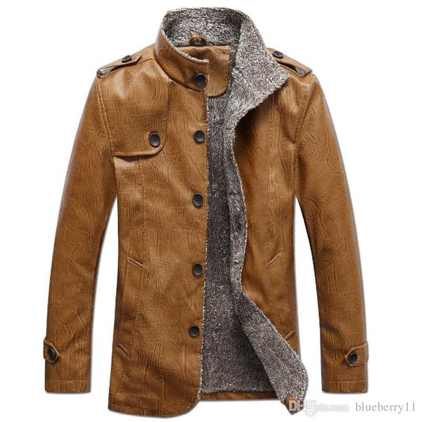 men's winter fur lining thickening and wool windbreak waterproof warm leather jackets big size leather coat ing, Black
men's winter fur lining thickening and wool windbreak waterproof warm leather jackets big size leather coat ing, Black