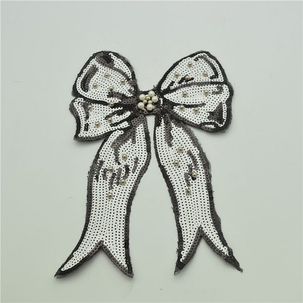 10pcs big sequin beaded bow patches for clothing sew on applique beaded embroidery patch, Black
10pcs big sequin beaded bow patches for clothing sew on applique beaded embroidery patch, Black