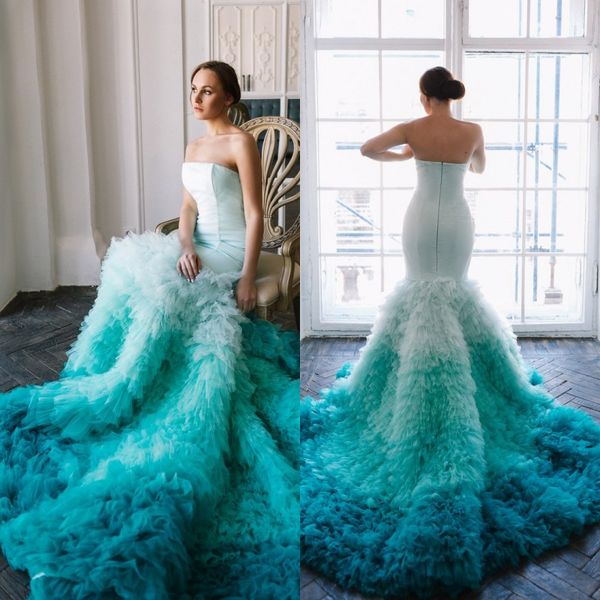 stunning tiered gradient prom dress stylish tulle mermaid sweep train party dress simple strapless zipper backless fromal wear evening dress, Black
stunning tiered gradient prom dress stylish tulle mermaid sweep train party dress simple strapless zipper backless fromal wear evening dress, Black