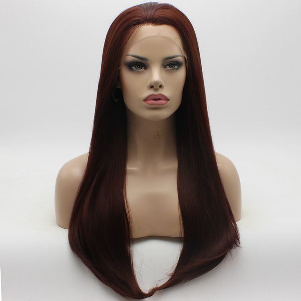 Iwona Hair Straight Long Dark Auburn Wig 2#35 Half Hand Tied Heat Resistant Synthetic Lace Front Wig
Iwona Hair Straight Long Dark Auburn Wig 2#35 Half Hand Tied Heat Resistant Synthetic Lace Front Wig