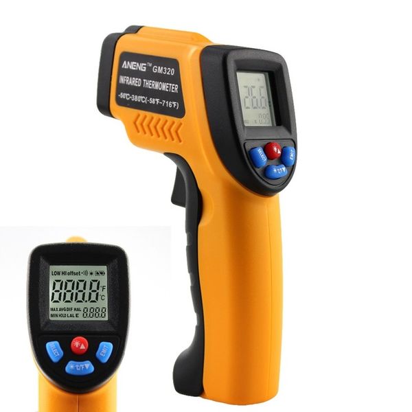 Infrared Thermometer Non-Contact Laser LCD Display IR Infrared Digital Pyrometer laser Outdoor thermometer For Industry Home Use +NB
Infrared Thermometer Non-Contact Laser LCD Display IR Infrared Digital Pyrometer laser Outdoor thermometer For Industry Home Use +NB